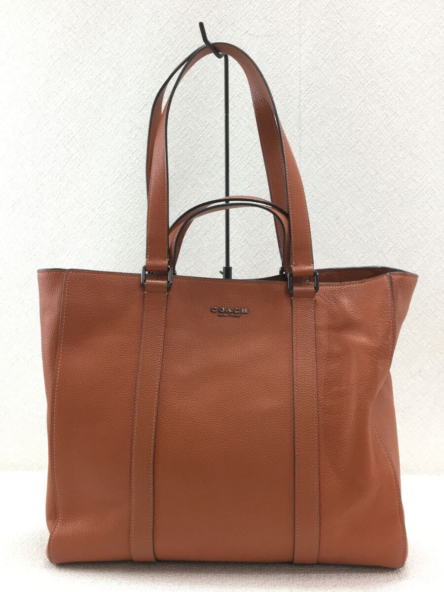 【中古】COACH◆コーチ/ハンドバッグ/レザー/BRW/無地/c8157【バッグ】