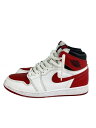 【中古】NIKE◆AIR JORDAN 1 RETRO HIGH OG_エアジョーダン 1 レトロ ハイ OG/26.5cm/レッド【シューズ】