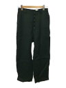【中古】6(ROKU) BEAUTY & YOUTH UNITED ARROWS◆BUTTON FLY PANTS/ワイドパンツ/37/リネン/GRN/8614...