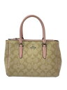 【中古】COACH◆ハンドバッグ_シグネーチャー/--/BEG【バッグ】