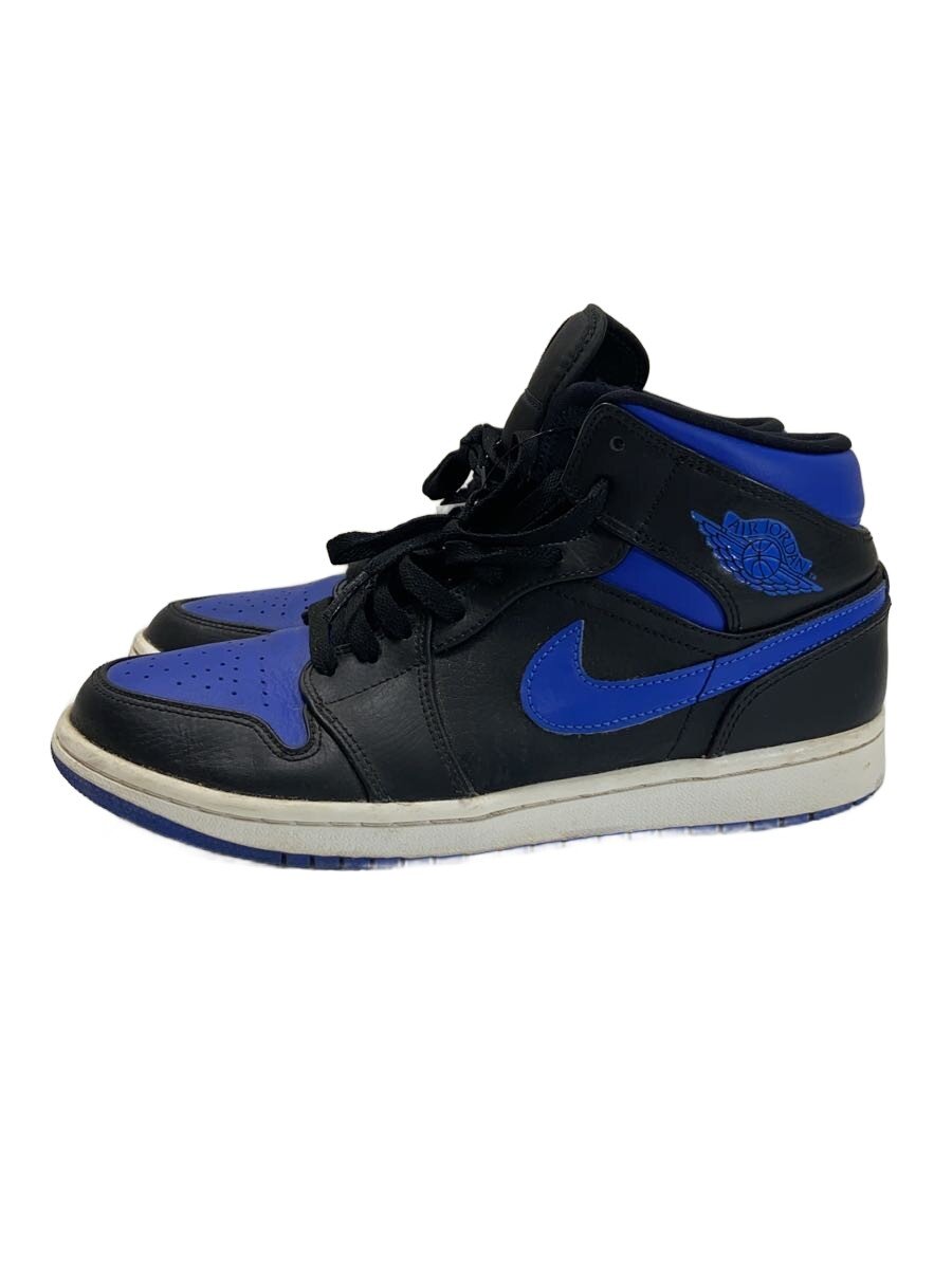 NIKE◆AIR JORDAN 1 MID/エアジョーダン 1 ミッド/ブラック/554724-068/26cm/BLK//