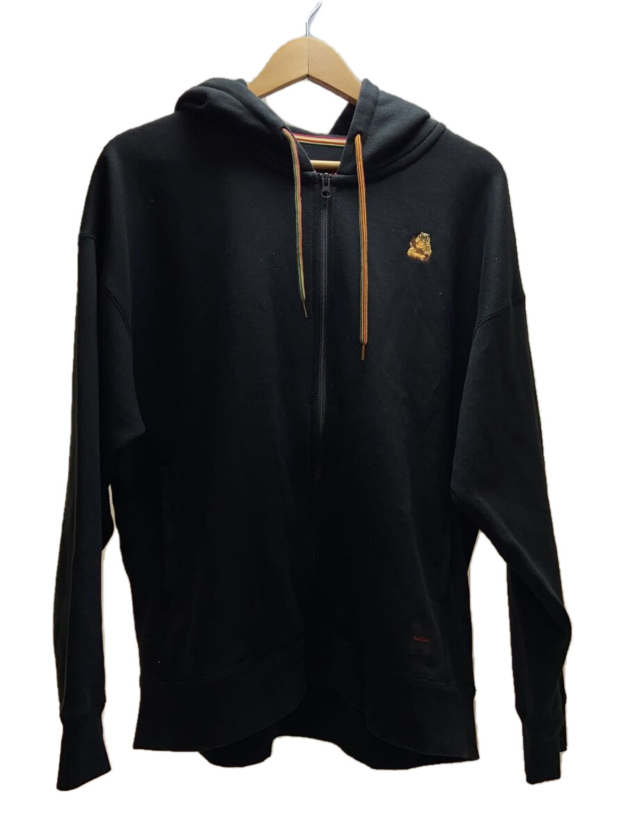 【中古】Paul Smith◆ジップパーカー/L/コットン/BLK/82-7182【メンズウェア】