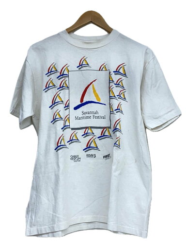 【中古】All Sport◆90s/シングルステッチ/USA製/Tシャツ/L/コットン/WHT/プリント【メンズウェア】 【中古】All Sport◆90s/シングルステッチ/USA製/Tシャツ/L/コットン/WHT/プリント【メンズウェア】