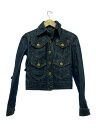 【中古】DSQUARED2◆Gジャン/40/コットン/BLU/無地【レディースウェア】