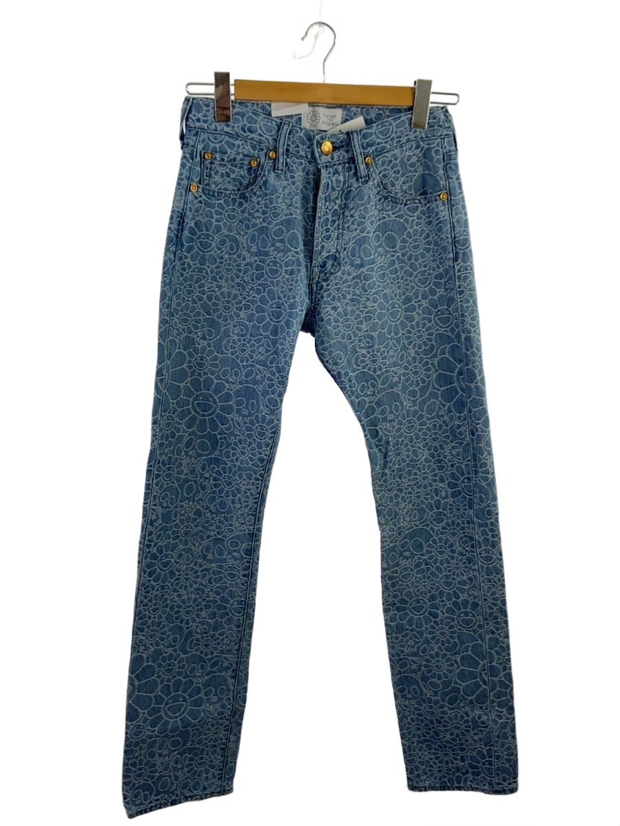 Tonari no Zingaro◆Flowers and Skulls Jacquard Denim Pants/ボトム/28/デニム/IDG