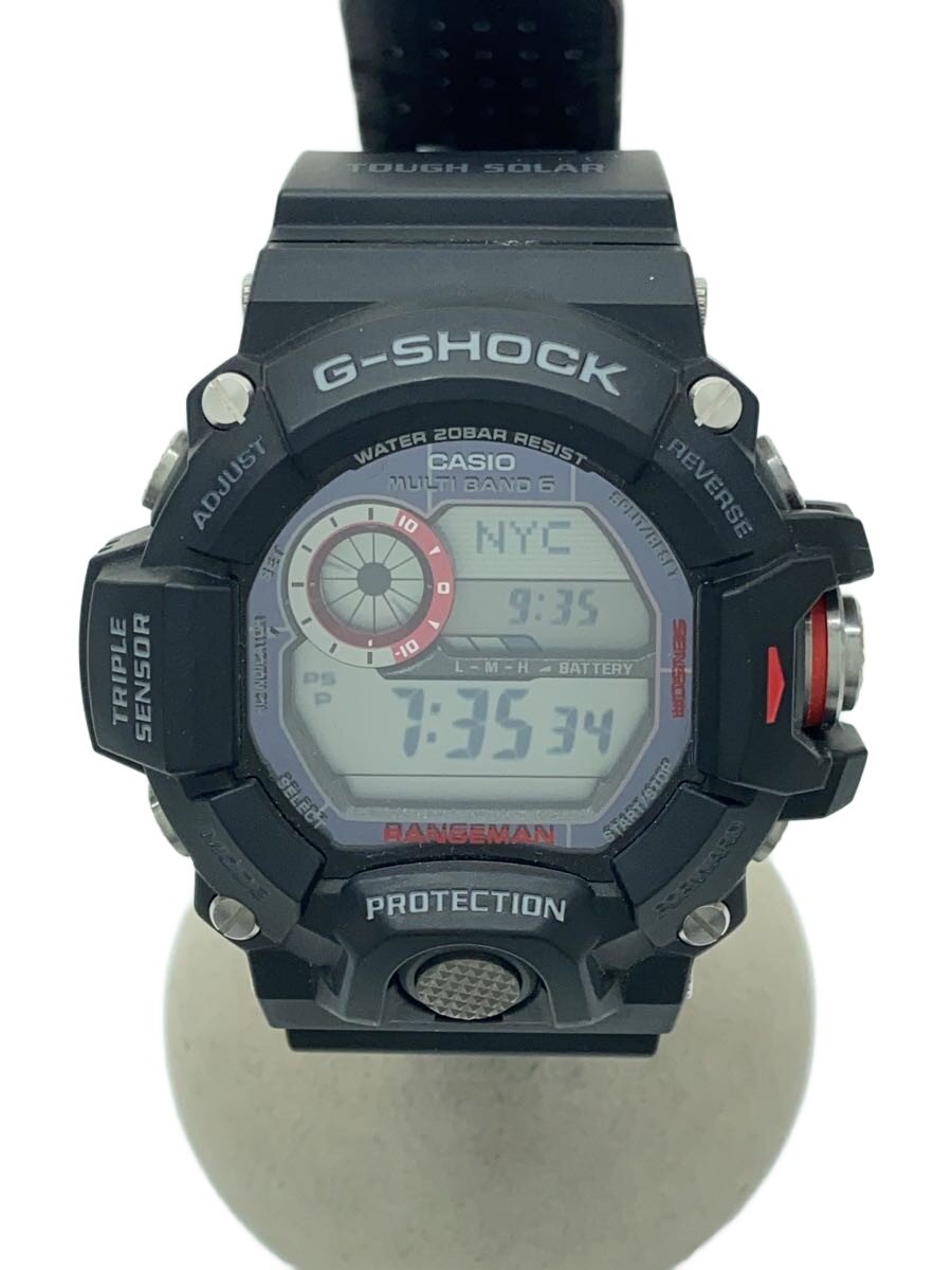 【中古】CASIO◆ソーラー腕時計・G-SHOCK/デジタル/BLK/BLK【服飾雑貨他】