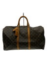 【中古】LOUIS VUITTON◆キーポル・バンドリエール50_モノグラム・キャンバス_BRW/PVC/BRW【バッグ】