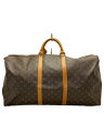 【中古】LOUIS VUITTON◆キーポル・バンドリエール60_モノグラム・キャンバス_BRW/PVC/BRW【バッグ】