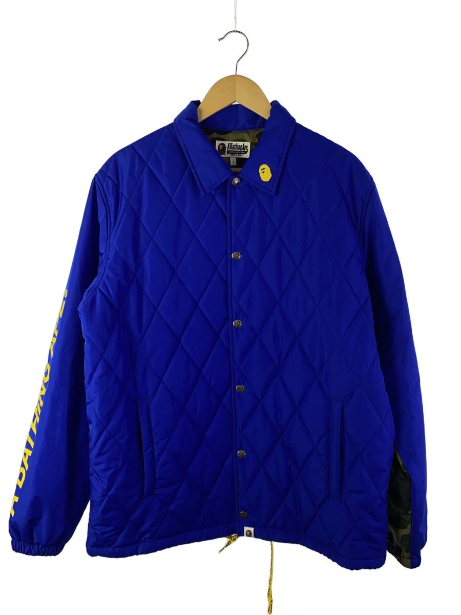 【中古】A BATHING APE◆ジャケット/L/ポリエステル/BLU/001LJE801023X【メンズウェア】