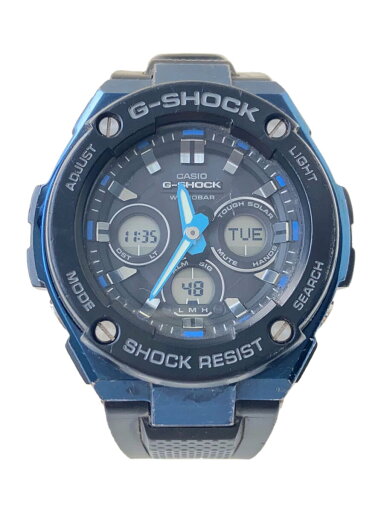 【中古】CASIO◆クォーツ腕時計/デジアナ/ラバー/BLK/BLK/GST-S300G【服飾雑貨他】 【中古】CASIO◆クォーツ腕時計/デジアナ/ラバー/BLK/BLK/GST-S300G【服飾雑貨他】