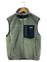 【中古】patagonia◆フリースベスト/M/ポリエステル/GRY/無地/23046F0【メンズウェア】