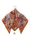 【中古】HERMES◆Splash Park/カレ90/ダブルフェイス/スカーフ/シルク/ORN【服飾雑貨他】