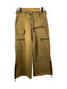 【中古】RALPH LAUREN◆スウェットカーゴパンツ/ワイドパンツ/L/コットン/BEG//【レディースウェア】