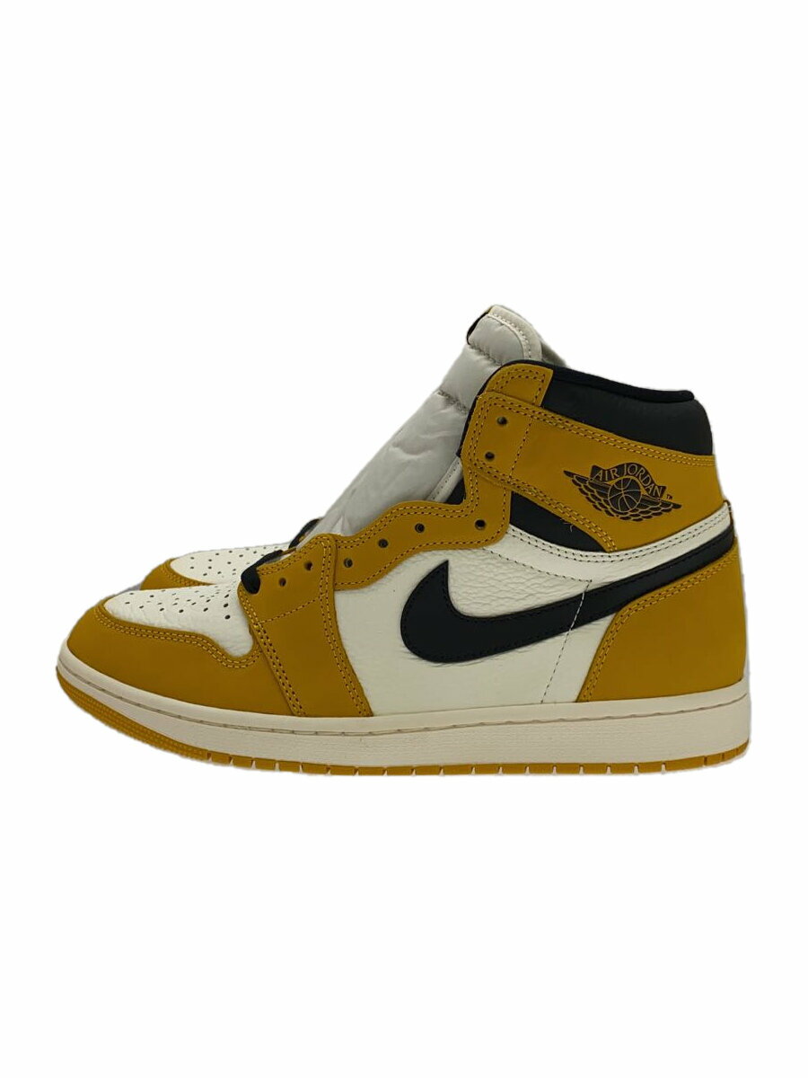 【中古】NIKE◆AIR JORDAN 1 RETRO HIGH OG_エアジョーダン 1 レトロ ハイ/28cm/YLW【シューズ】