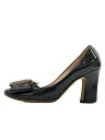 【中古】MIU MIU◆パンプス/37.5/BLK/エナメル/517543【シューズ】