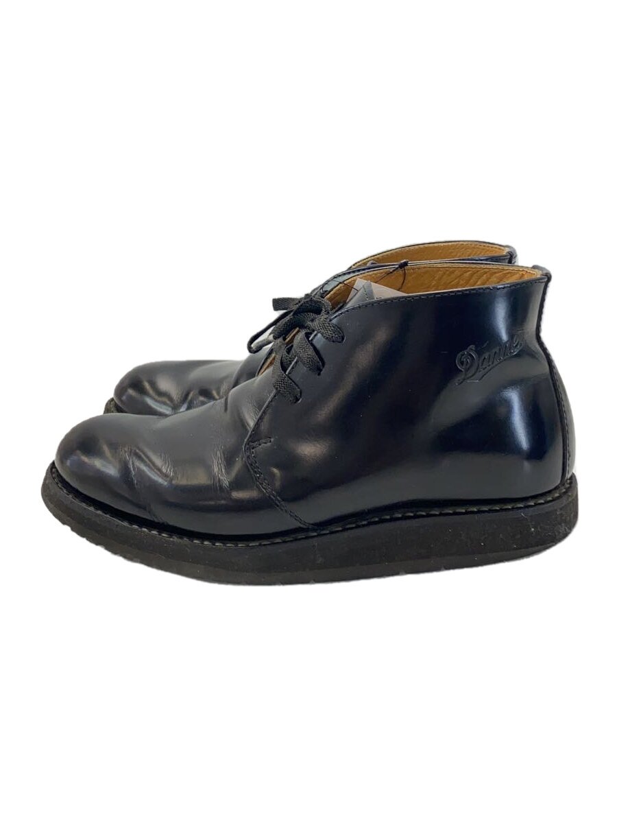 【中古】Danner◆チャッカブーツ/US6.5/ブラック/レザー/D-4302/ポストマンチャッカ【シューズ】