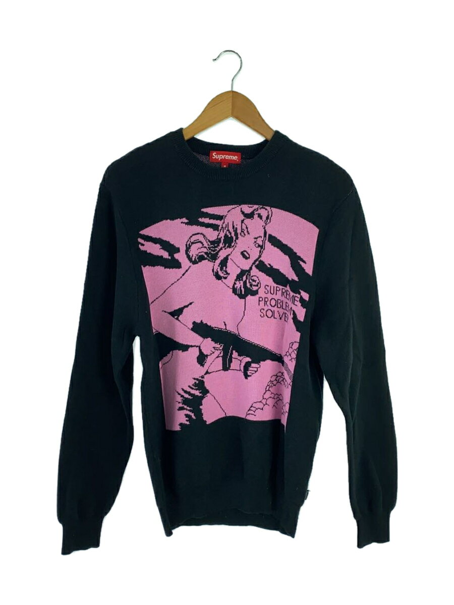 【中古】Supreme◆Niagara Problem Solver Sweater/セーター(厚手)/M/コットン/BLK【メンズウェア】