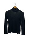 【中古】YOHJIYAMAMOTO+NOIR◆毛羽立ち・引きつれ有ニット・セーター(薄手)/3/ウール/BLK/無地/NN-T35-92【レディースウェア】
