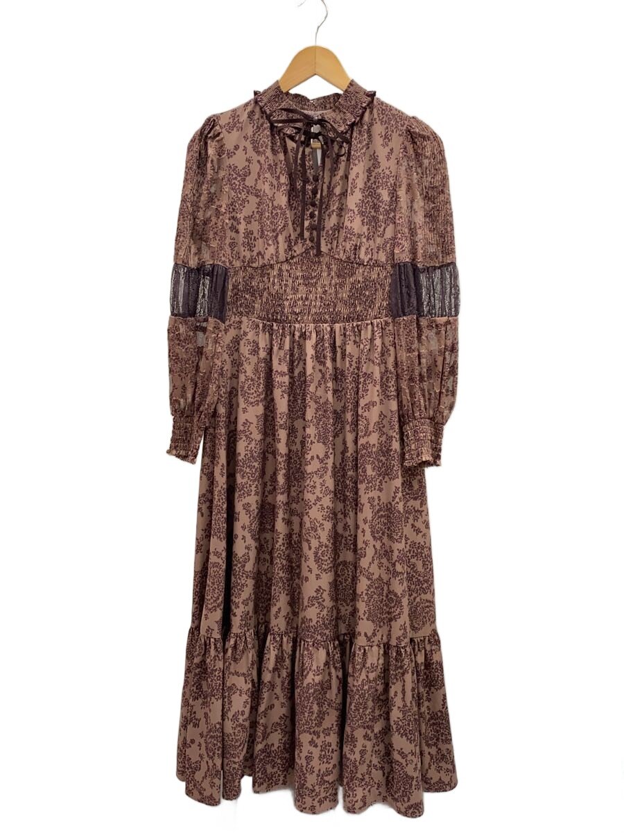 Her lip to◆長袖ワンピース/S/Winter Floral Long-sleeve Dress/1204305020