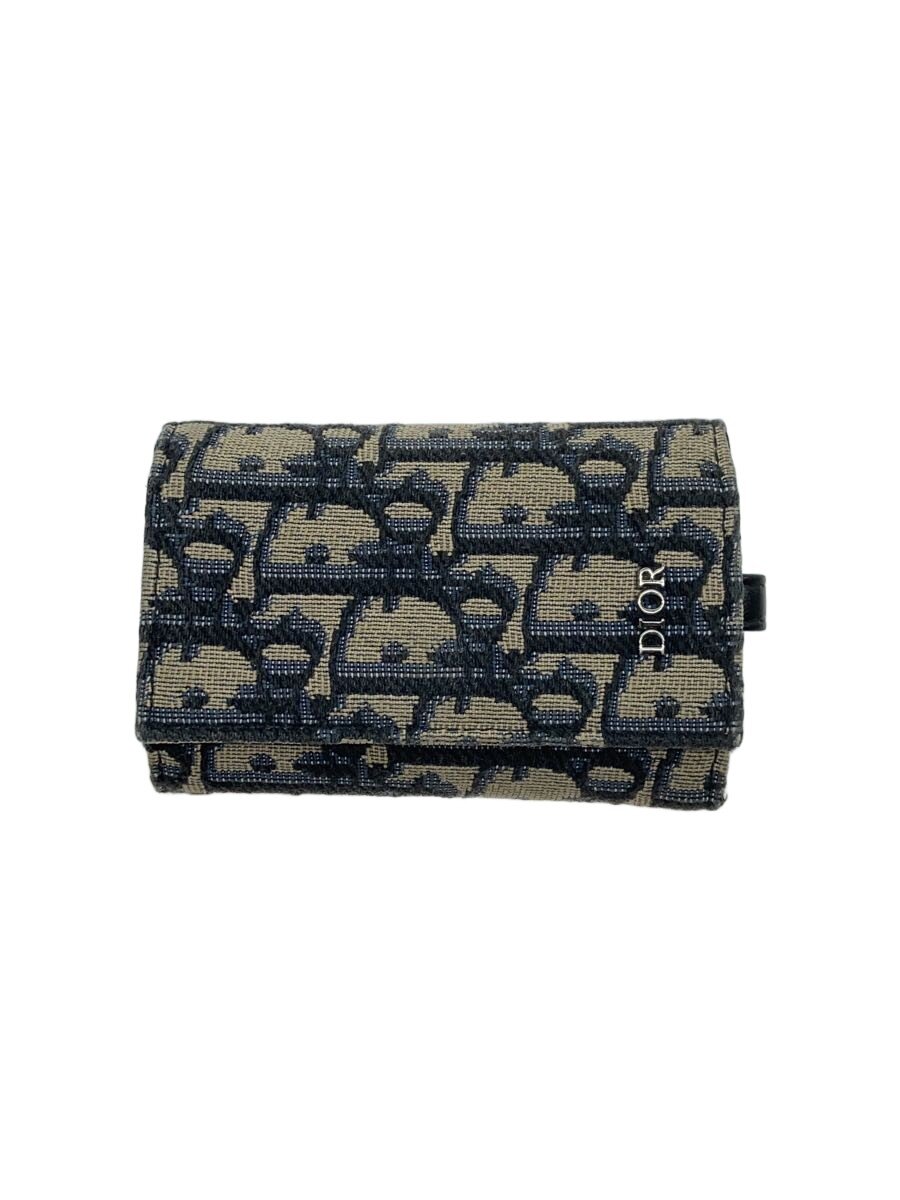 【中古】Christian Dior◆キーケース/--/NVY/総柄/メンズ/10-BO-0263//【服飾雑貨他】