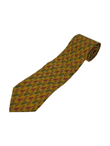 【中古】GUCCI◆ネクタイ/シルク/YLW/総柄/メンズ【服飾雑貨他】 【中古】GUCCI◆ネクタイ/シルク/YLW/総柄/メンズ【服飾雑貨他】