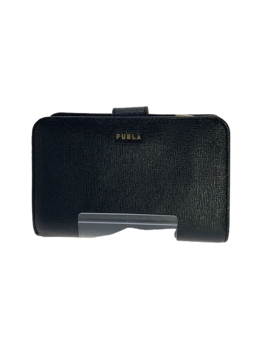 【中古】FURLA◆2つ折り財布/ブラック/レディース/BABYLON/バビロン【服飾雑貨他】
