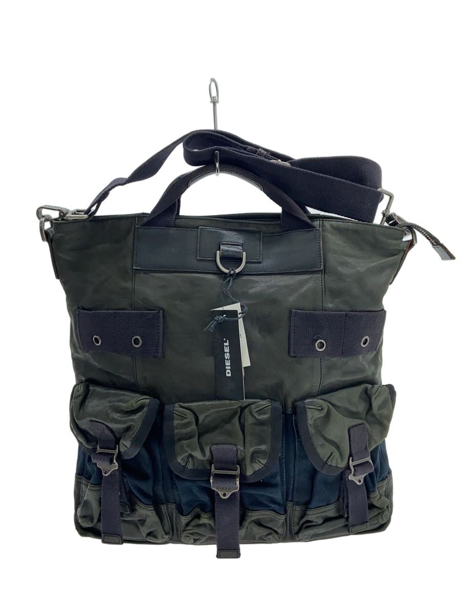 【中古】DIESEL◆ショルダーバッグ/レザー/BLK/無地【バッグ】