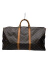 【中古】LOUIS VUITTON◆キーポル・バンドリエール60_モノグラム・キャンバス_BRW/PVC/BRW【バッグ】