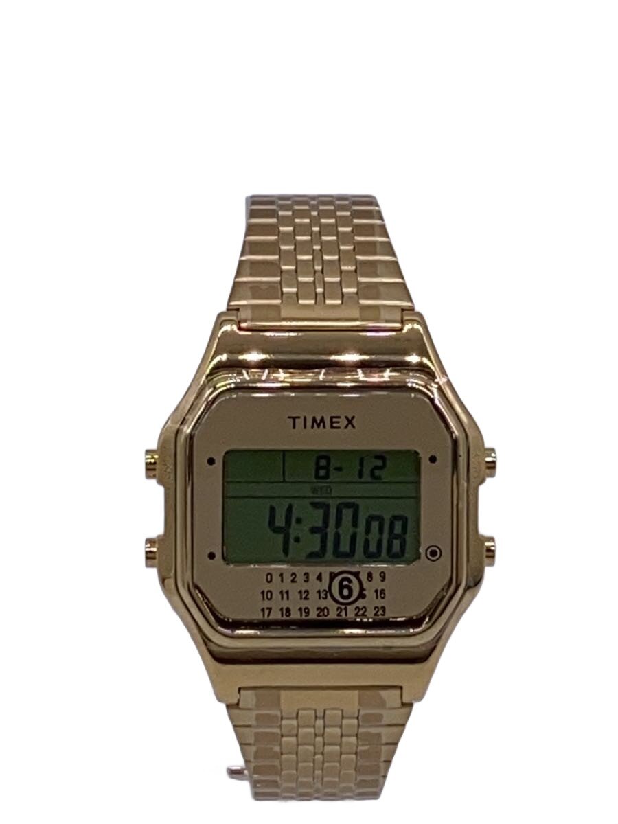 【ブランド】TIMEX 【ブランドカナ】タイメックス 【型番】 【程度】B 【サイズ】 【メインカラー】ゴールド 【素材・生地】ステンレス 【キーワード】　　　/ 2026/08/17 スーパーセカンドストリートイオン仙台中山店【3914】【中古】TIMEX◆クォーツ腕時計/デジタル/ステンレス ブランド TIMEX 型番 カラー ゴールド 柄 素材・生地 ステンレス>色・素材について サイズ >サイズ表示について 実寸（cm） 【腕時計】 ケース縦：3 / ケース横：3.8 / 文字盤縦：2.6 / 文字盤横：2.8 / ケースの厚さ：1 / バンド幅：1.5 / 手首周り：18.5 【その他】 その他サイズ：/ 商品は　スーパーセカンドストリートイオン仙台中山店の店頭にて販売しております。商品に関するお問合わせは、お電話(TEL:022-303-3195)にて、問合わせ番号：2239141056005をお伝えください。 配送方法やお支払い方法に関するお問い合わせは、サポートセンターまでご連絡をお願いします。 ※お電話の対応は営業時間内のみとなります。お問い合わせフォームでお問い合わせの際はご注文番号をご記入下さい