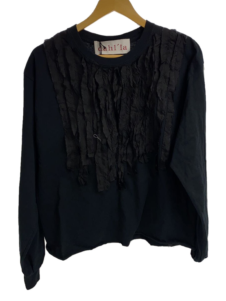 【中古】dahl’ia◆トップス/FREE/コットン/BLK【レディースウェア】