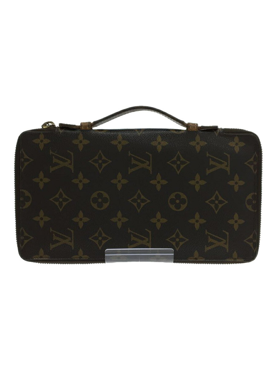 【中古】LOUIS VUITTON◆トラベルケース_モノグラム_BRW/--/BRW/メンズ【服飾雑貨他】