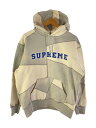 【中古】Supreme◆20aw/patchwork hooded sweatshirt/パーカー/L/コットン/GRY【メンズウェア】(4)