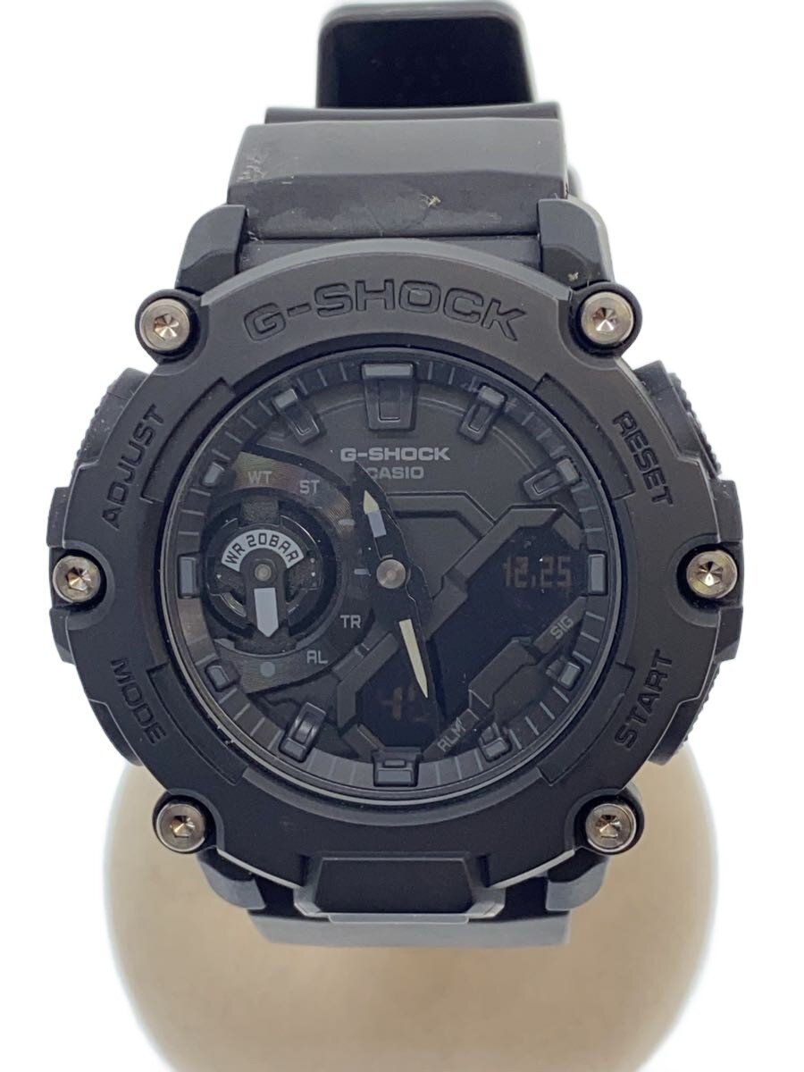 【中古】CASIO◆クォーツ腕時計_G-SHOCK/デジアナ/ラバー/BLK/BLK【服飾雑貨他】