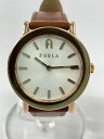 【中古】FURLA◆腕時計/--/--/WHT/BRW/ww00