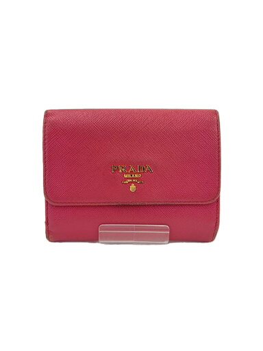 【中古】PRADA◆2つ折り財布/--/PNK/無地/レディース【服飾雑貨他】 【中古】PRADA◆2つ折り財布/--/PNK/無地/レディース【服飾雑貨他】