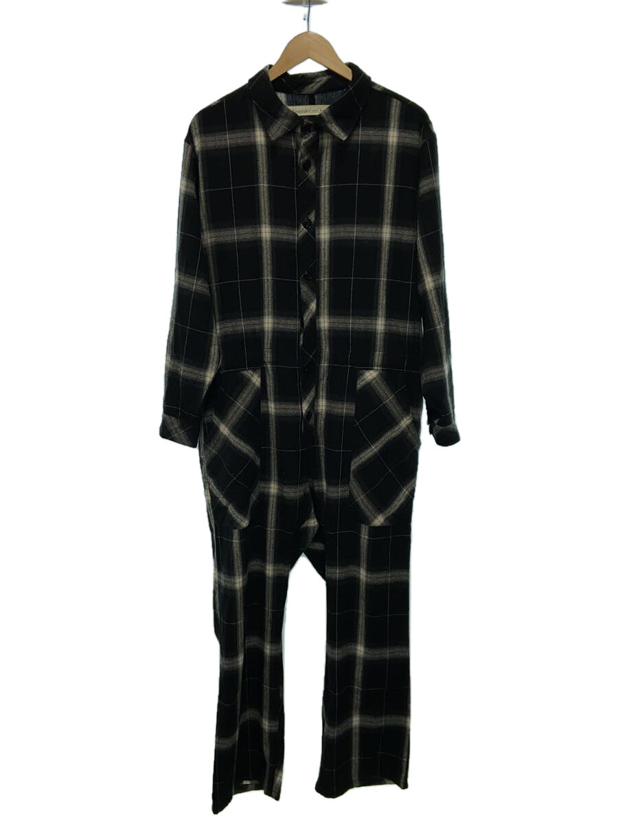 【中古】ALEXANDER LEE CHANG◆オールインワン/3/コットン/BLK/チェック/AC-042009【メンズウェア】