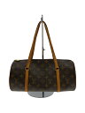 【中古】LOUIS VUITTON◆2)パピヨン30_モノグラム・キャンバス_BRW/PVC/BRW/総柄【バッグ】