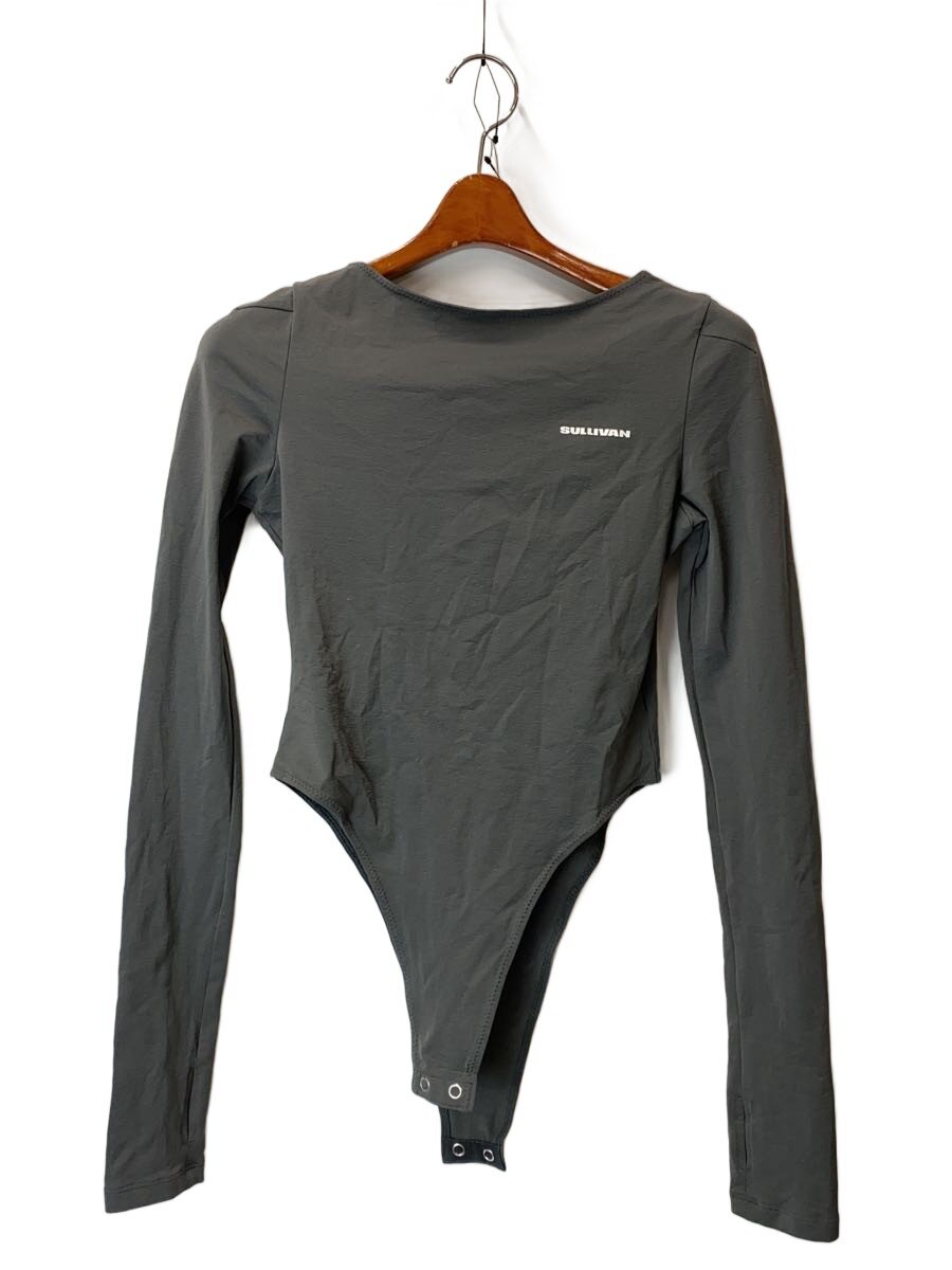 JOHN LAWRENCE SULLIVAN◆WRINKLED JERSEY BODY SUIT TOP/長袖Tシャツ/S/ナイロン/GRY//