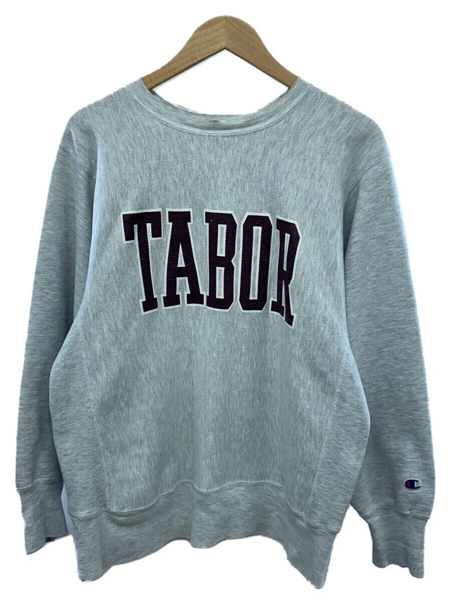 【中古】Champion◆90s/MADE IN MEXICO/RW/TABOR/スウェット/L/コットン/GRY【メンズウェア】