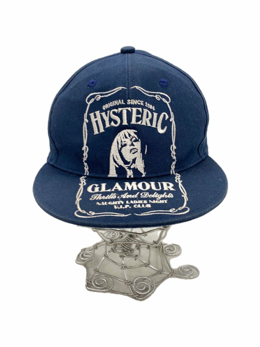 【中古】HYSTERIC GLAMOUR◆キャップ/FREE/コットン/NVY/メンズ/02233QH09【服飾雑貨他】