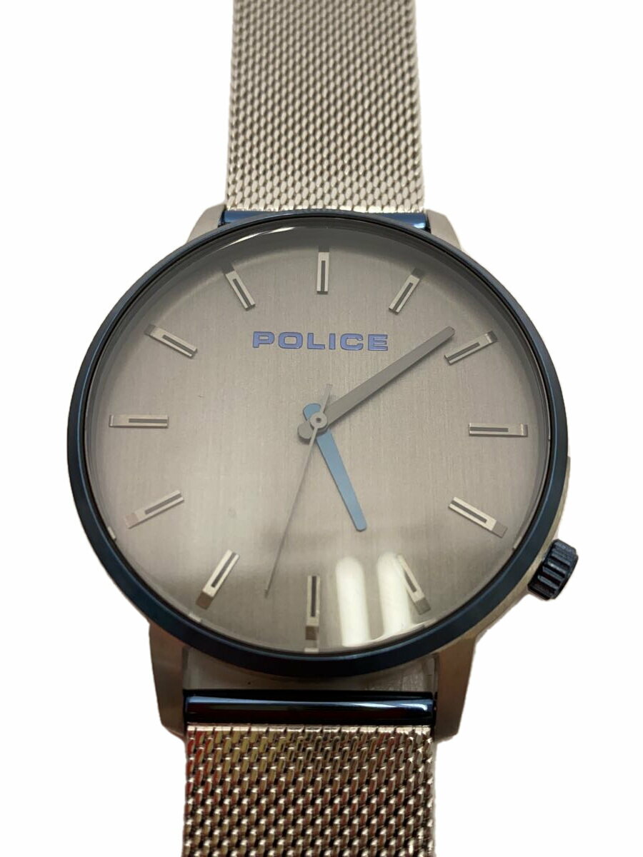 【中古】POLICE◆クォーツ腕時計/アナログ/GRY/SLV【服飾雑貨他】