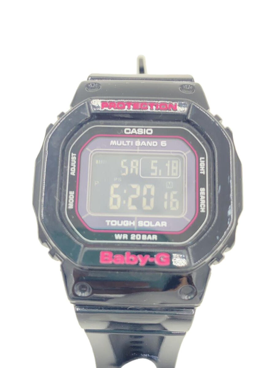 【中古】CASIO◆スマートウォッチ/デジタル/ラバー/BLK/BLK/SS/BGD-5000【服飾雑貨他】