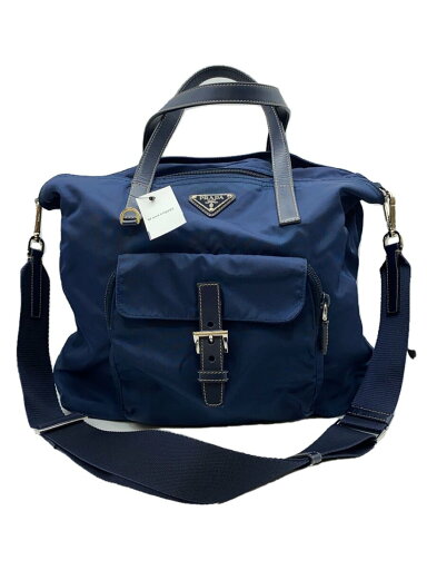 【中古】PRADA◆2way/トート/ショルダーバッグ/ナイロン/NVY/底面色褪せ/br407t//【バッグ】 【中古】PRADA◆2way/トート/ショルダーバッグ/ナイロン/NVY/底面色褪せ/br407t//【バッグ】