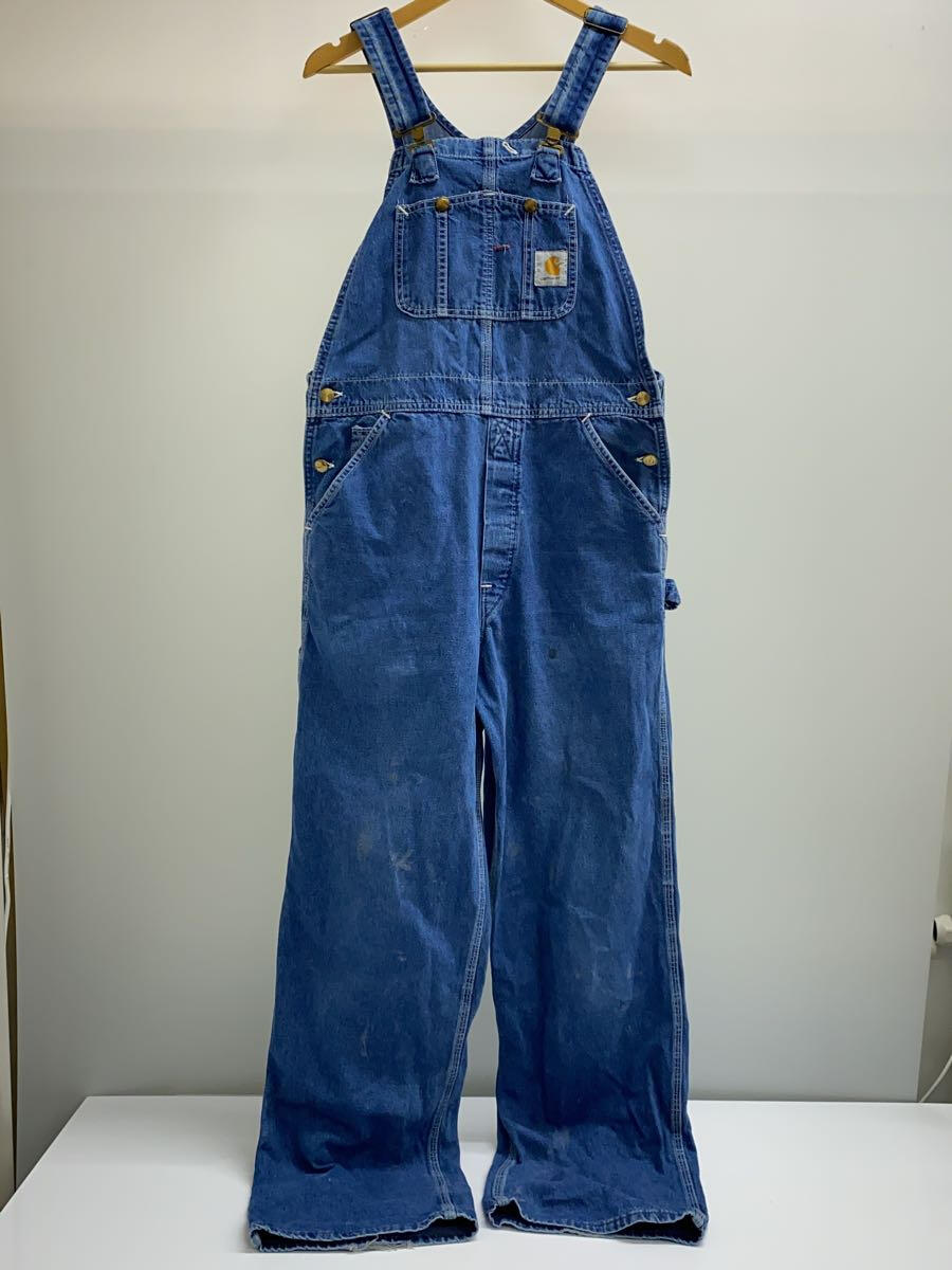 【中古】Carhartt◆オーバーオール/--/デニム/ブルー【メンズウェア】