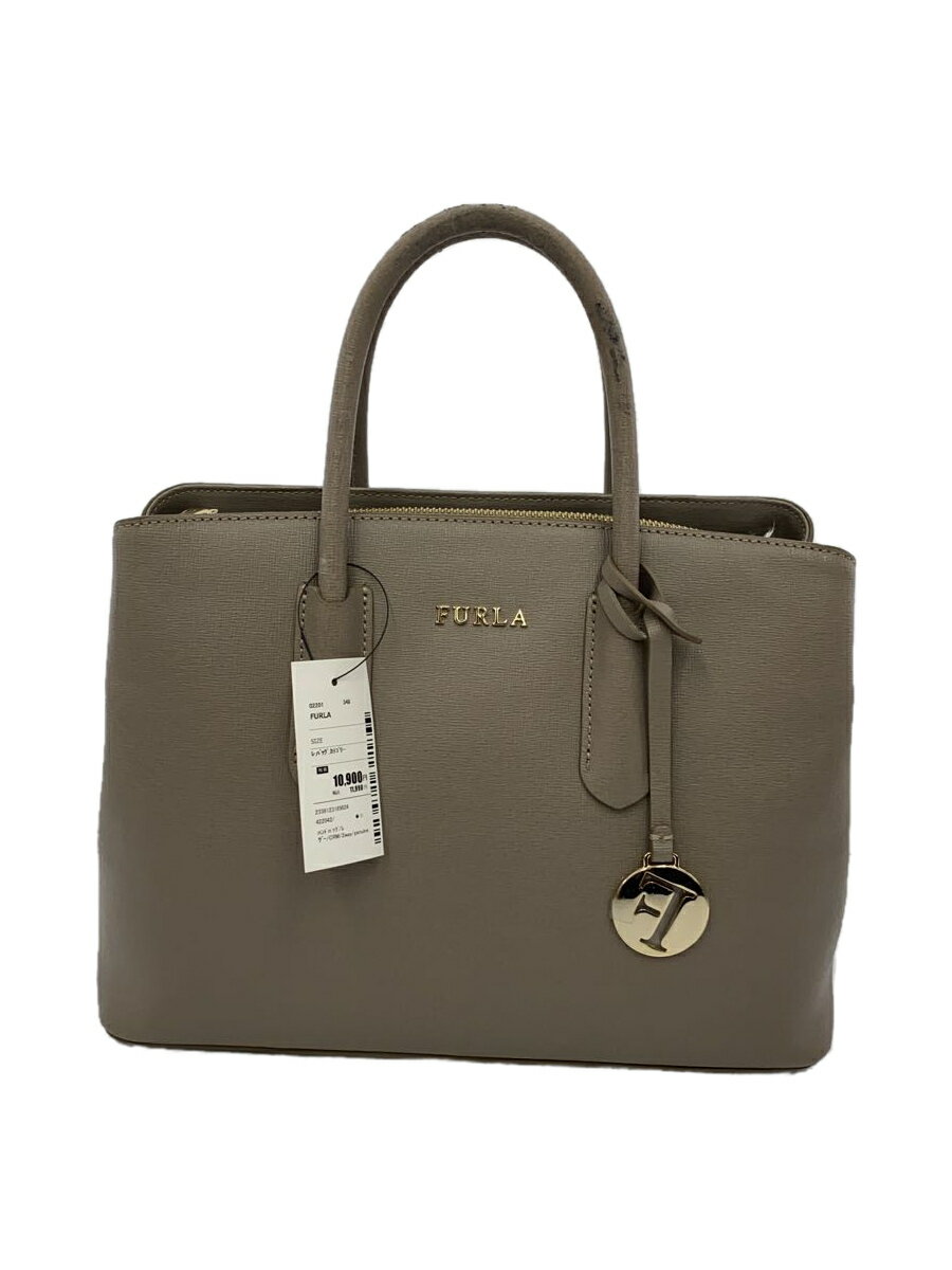 【中古】FURLA◆ハンドバッグ/レザー/CRM/2way/genuine leather【バッグ】