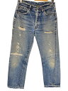 【中古】Levi’s◆ボトム/デニム/IDG/501XX/50S/不均等V/カンヌキナシ/オフセット/隠しリベット【メンズウェア】
