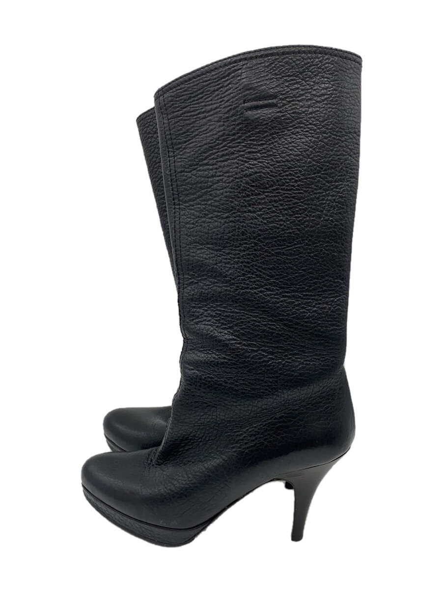【中古】MIU MIU◆ロングブーツ/36/BLK/レザー【シューズ】