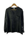 【中古】EDIFICE◆カーディガン(薄手)/1/ウール/BLK/22-050-300-1008-3-0//【メンズウェア】