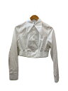 【中古】noir kei ninomiya◆AD2024/長袖シャツ/XS/コットン/WHT/3N-B002【レディースウェア】