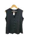 【中古】R’IAM-PLAGE◆23SS/シルクネップシャツ/ベスト/シルク/BLK/23-050-922-6000-1-0/ネップ加工【レディースウェア】